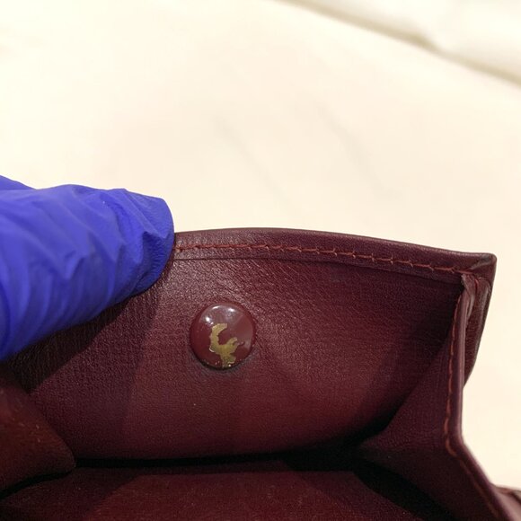 Cartier Red Leather Coin Case/Wallett Sku#84375  (Gently Used, wear) - Picture 11 of 12